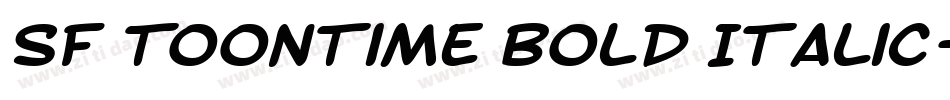 SF Toontime Bold Italic字体转换
